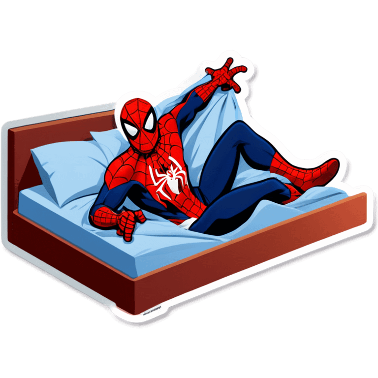 spiderman in bed emoji