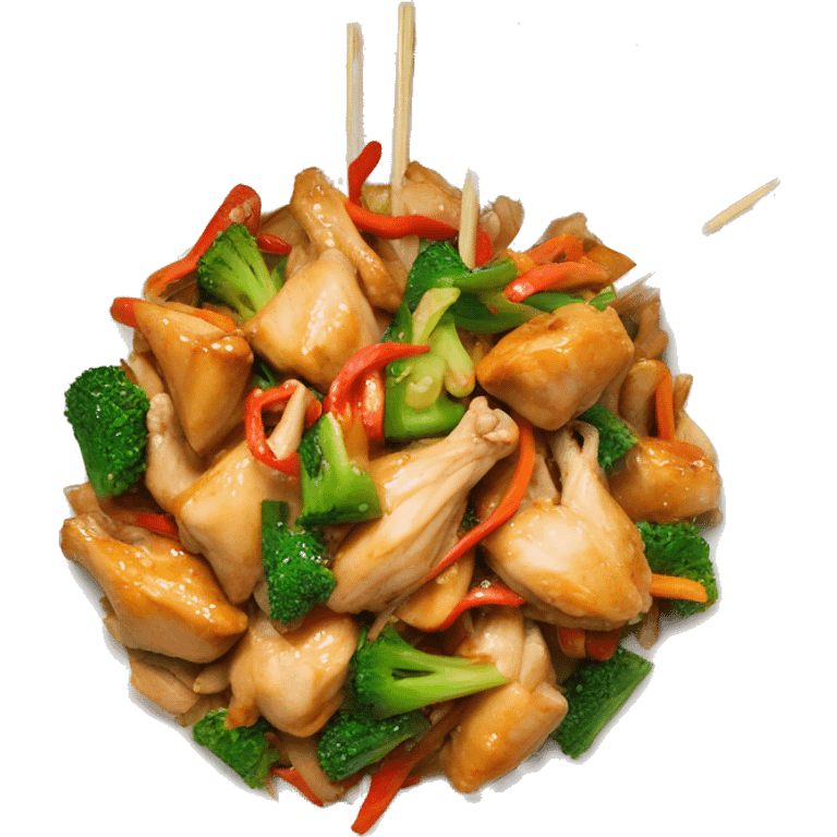 chinese chicken stir fry emoji