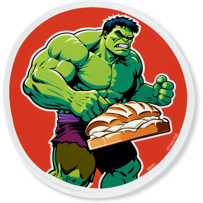 Hulk baking sourdough  emoji