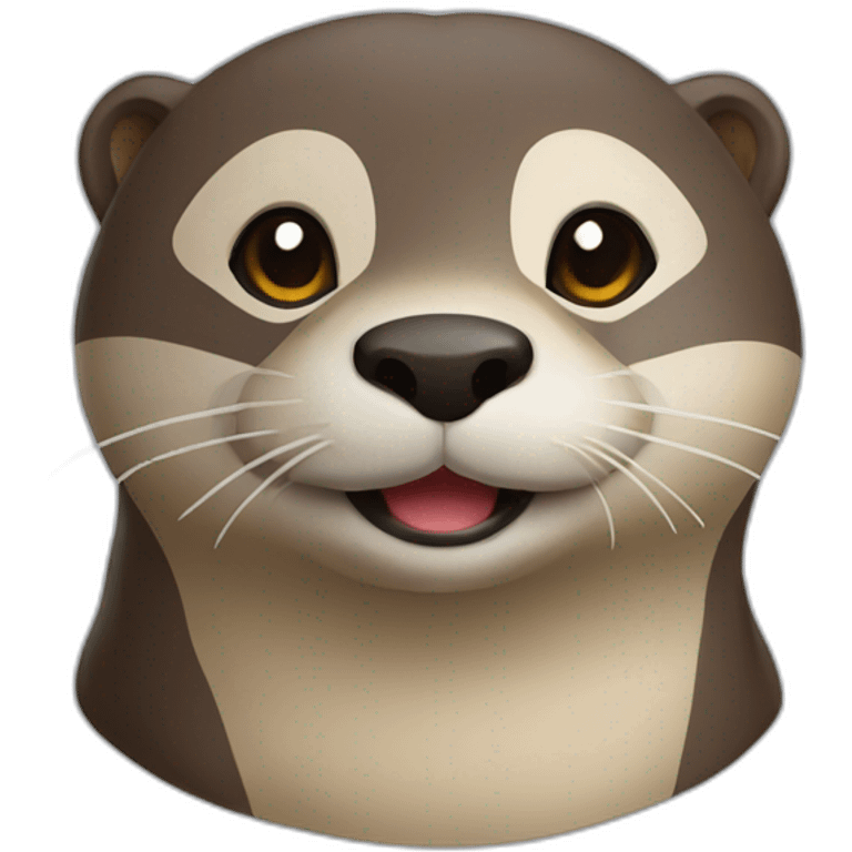 Loutre sur rocher emoji