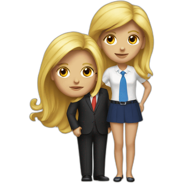 Trump with girl emoji