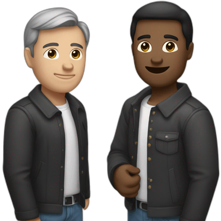 Un homme noir et un homme blanc qui ce serre la main emoji