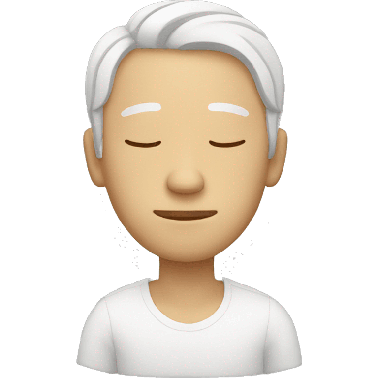 Sleeping white man emoji