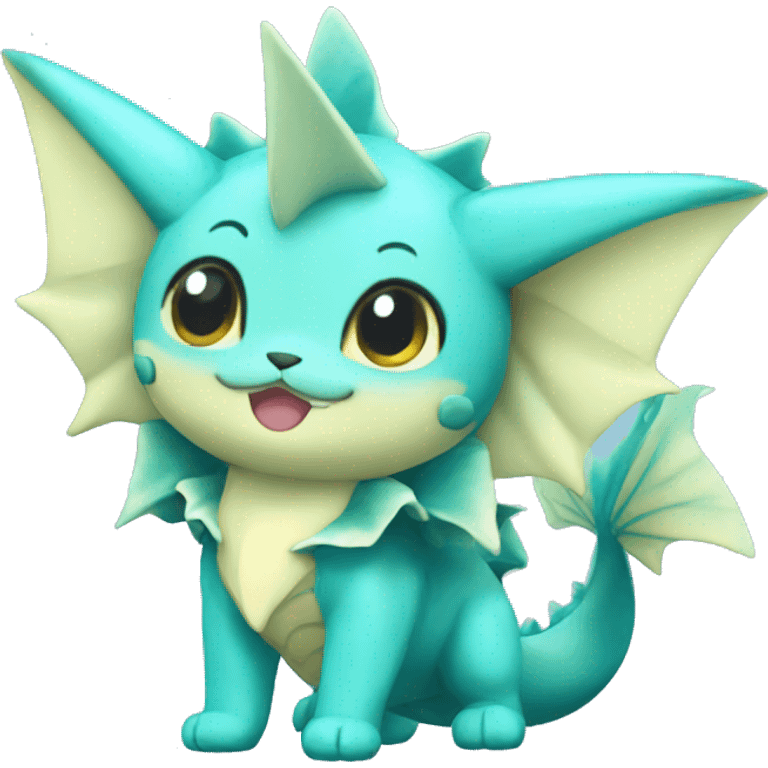 Kawaii Vaporeon full body emoji