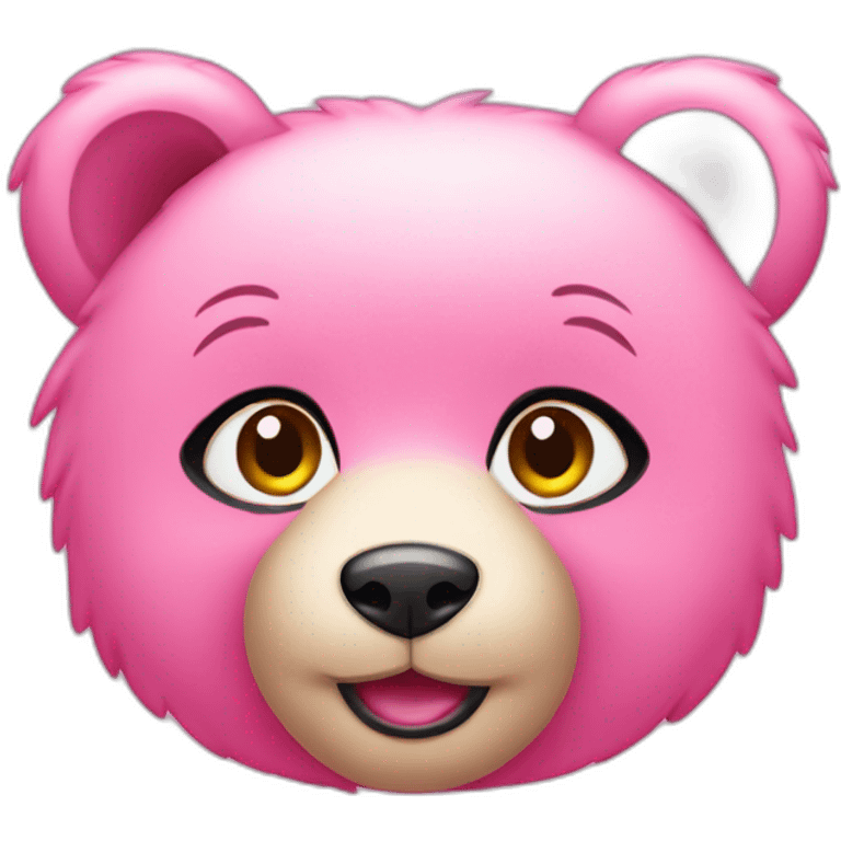 Pink girly bear emoji