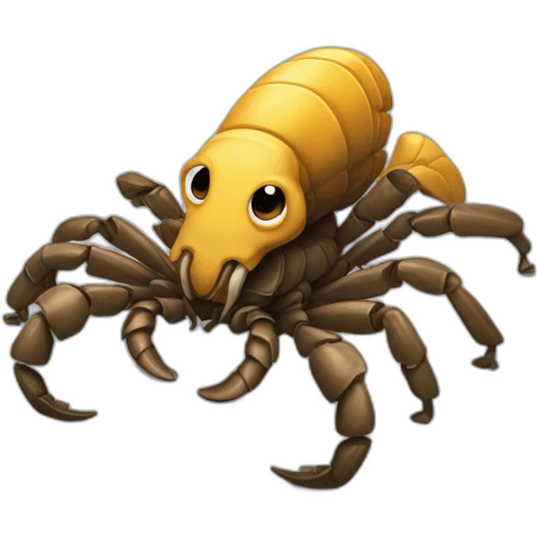 Caricature cute toy scorpion emoji