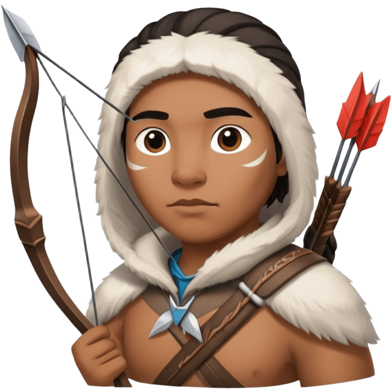 Inuit photorealistic with arrow emoji