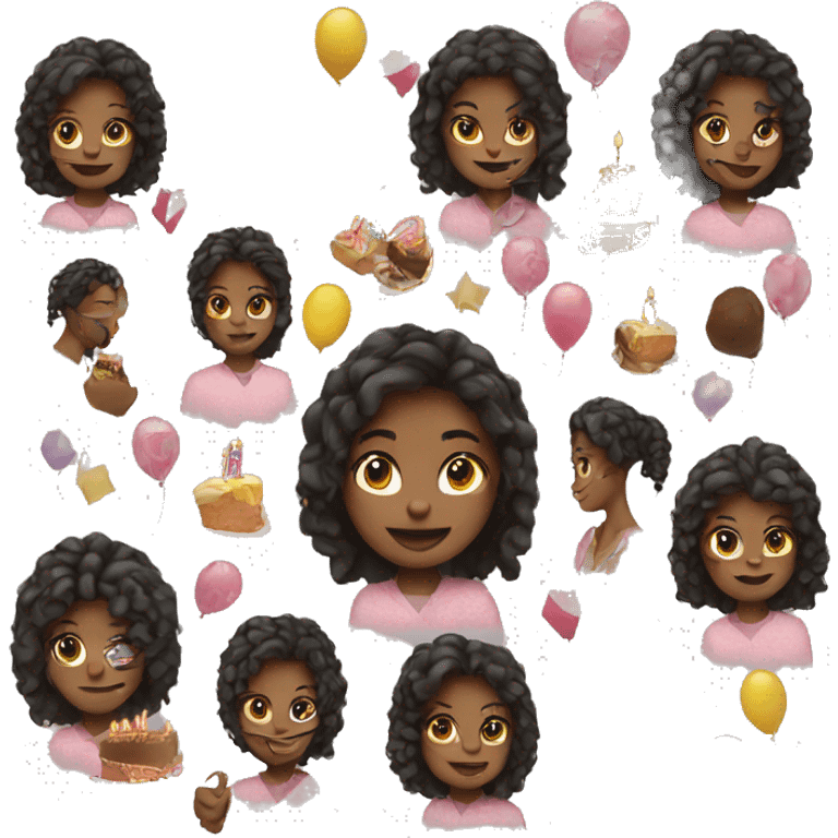 Girl on her birthday  emoji