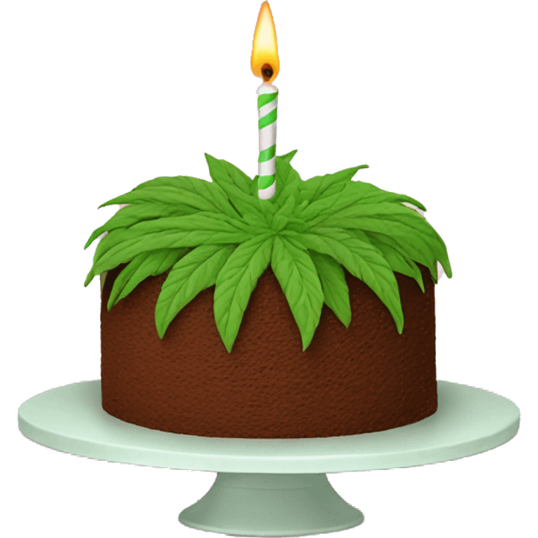 weed birthday cake emoji