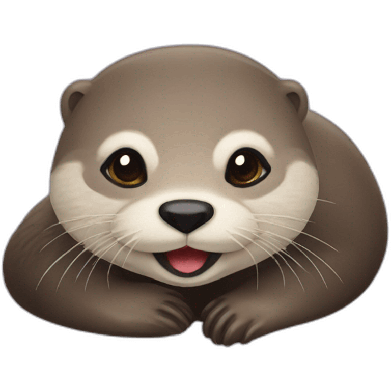 Loutre avec des cœur emoji