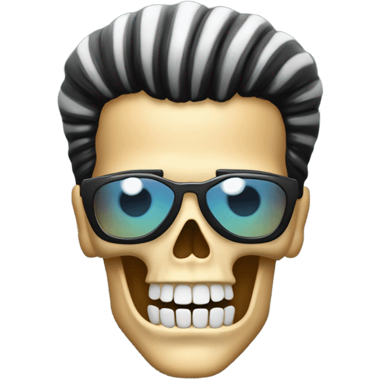 Elvis as a snake skeleton emoji