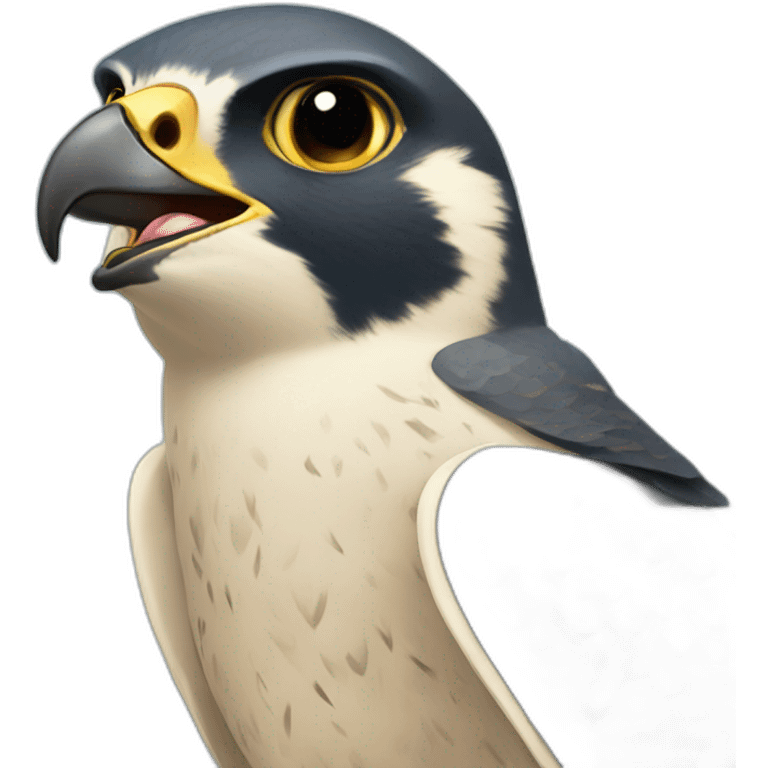 peregrine falcon smiling emoji