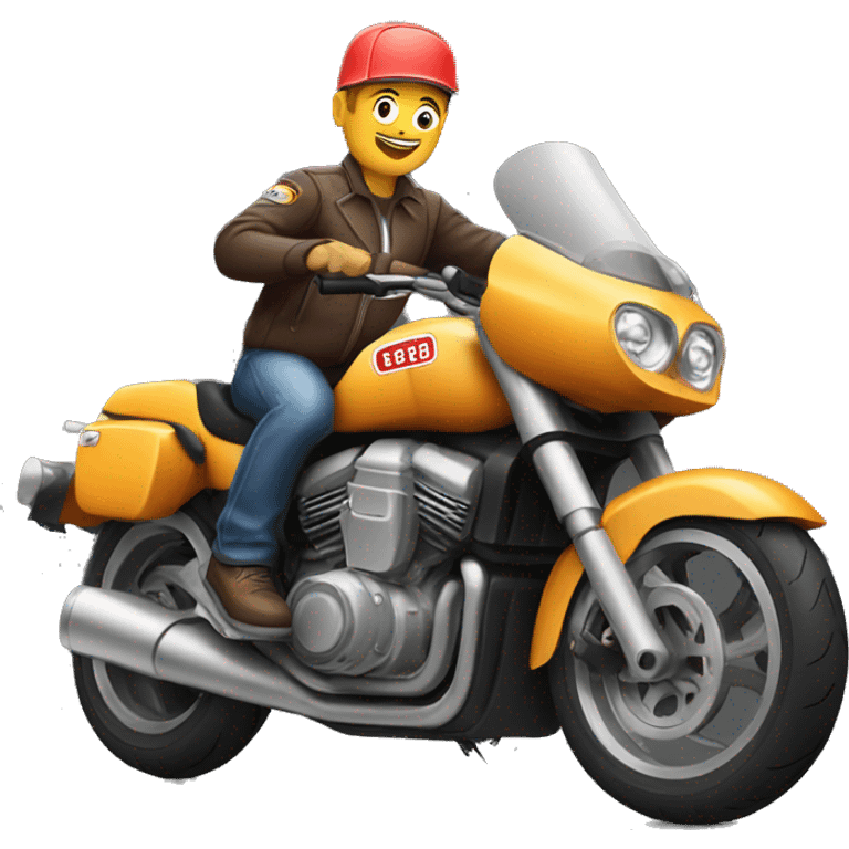 Sport Motorbike beer emoji