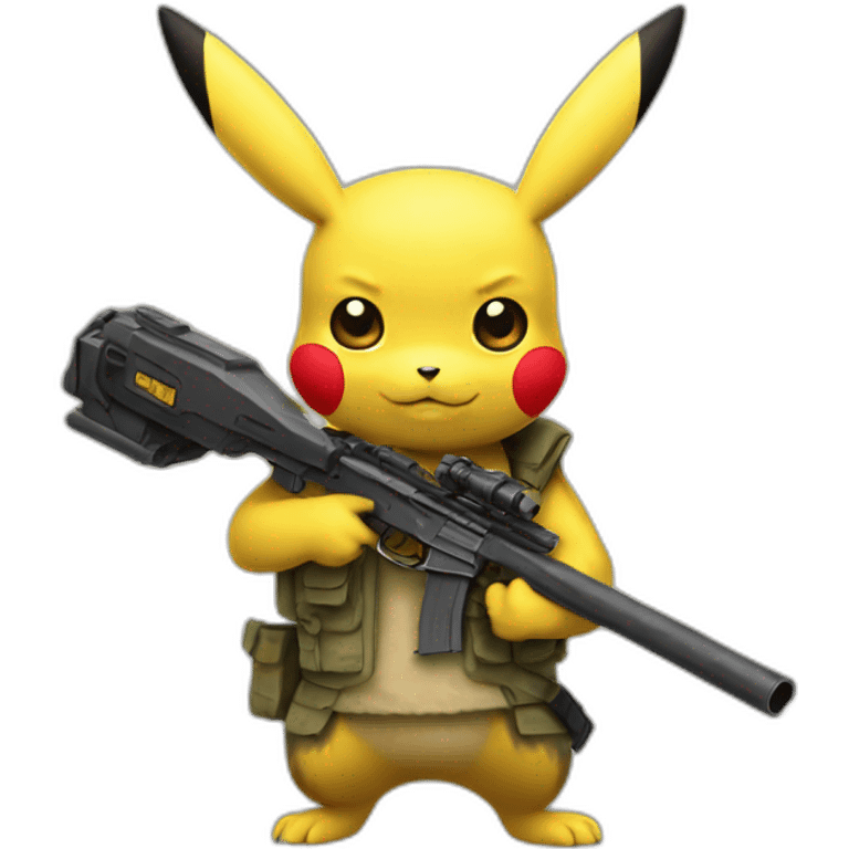 pikachu holding sniper emoji