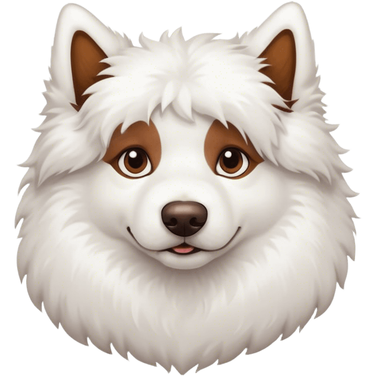 snowy dog in nature emoji