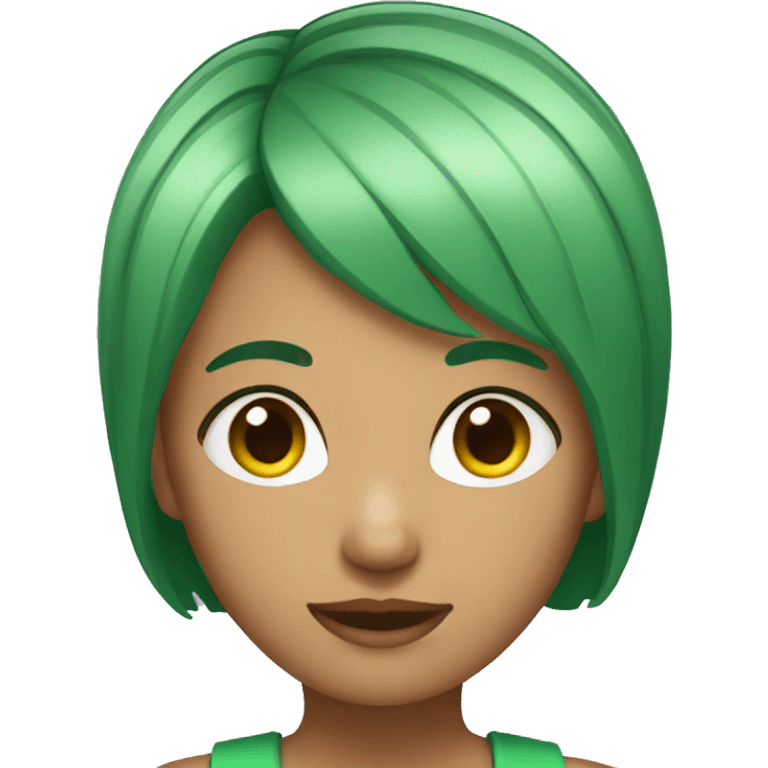 girl with green short hair emoji