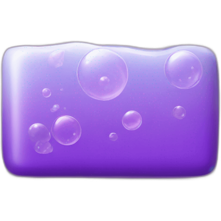 purple bar of soap with magical bubbles all over it emoji