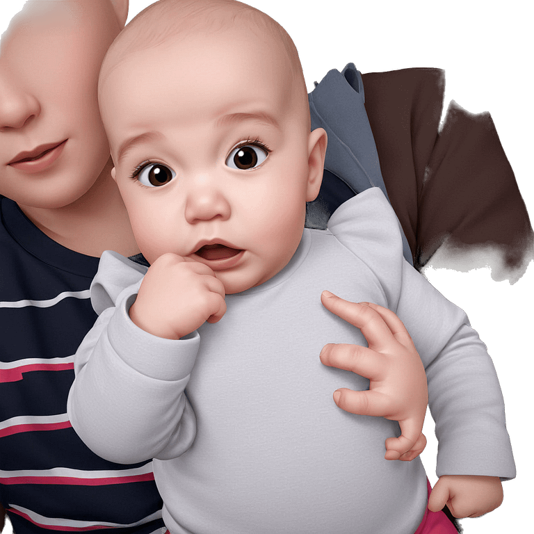 bald baby girl portrait emoji