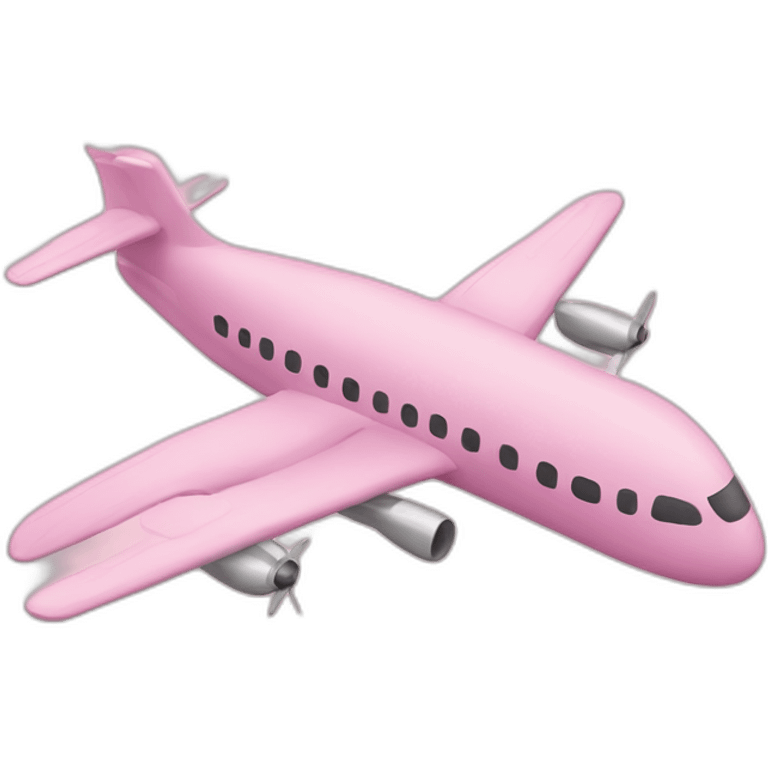 Pastel pink cartoon airplane emoji