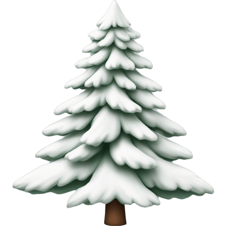  actual white fir christmas tree isolated.  emoji