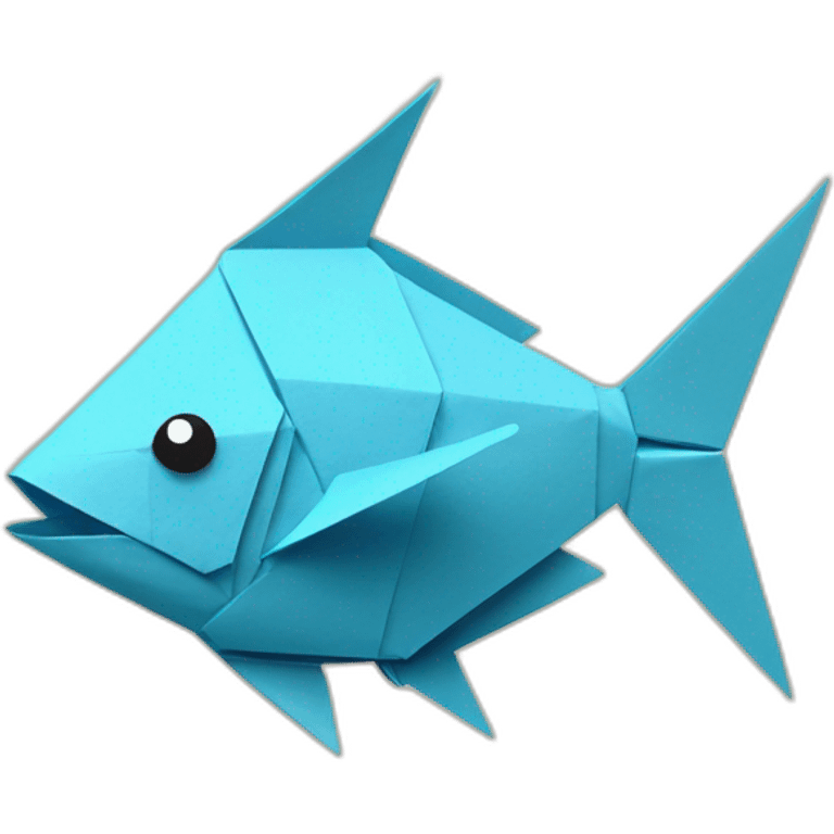 Poisson en origami coupé en deux emoji