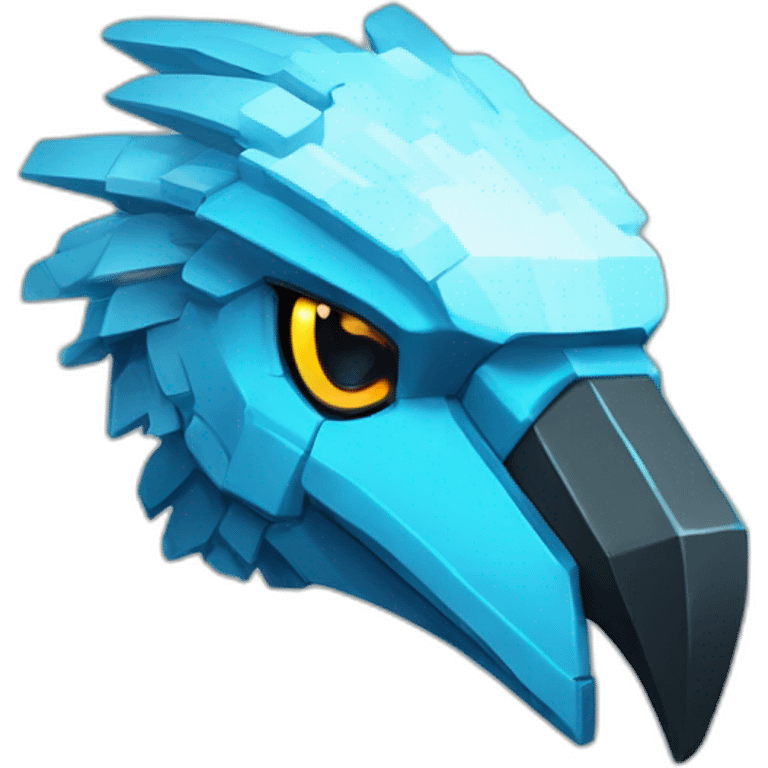 Minecraft Articuno Cyberpunk Head emoji