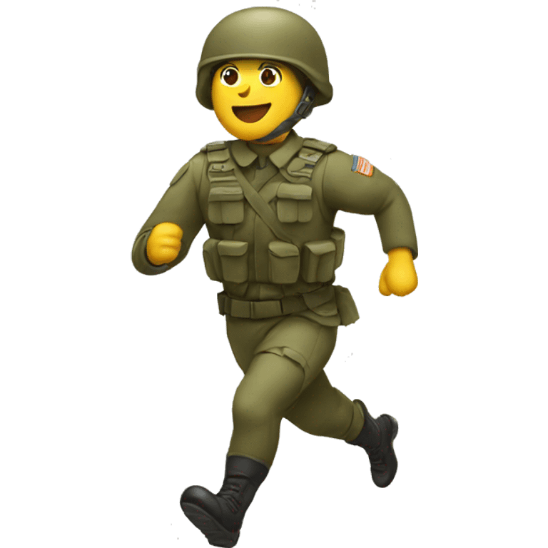 emoji solider running emoji