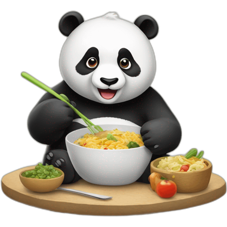 Panda en train de manger une personne emoji