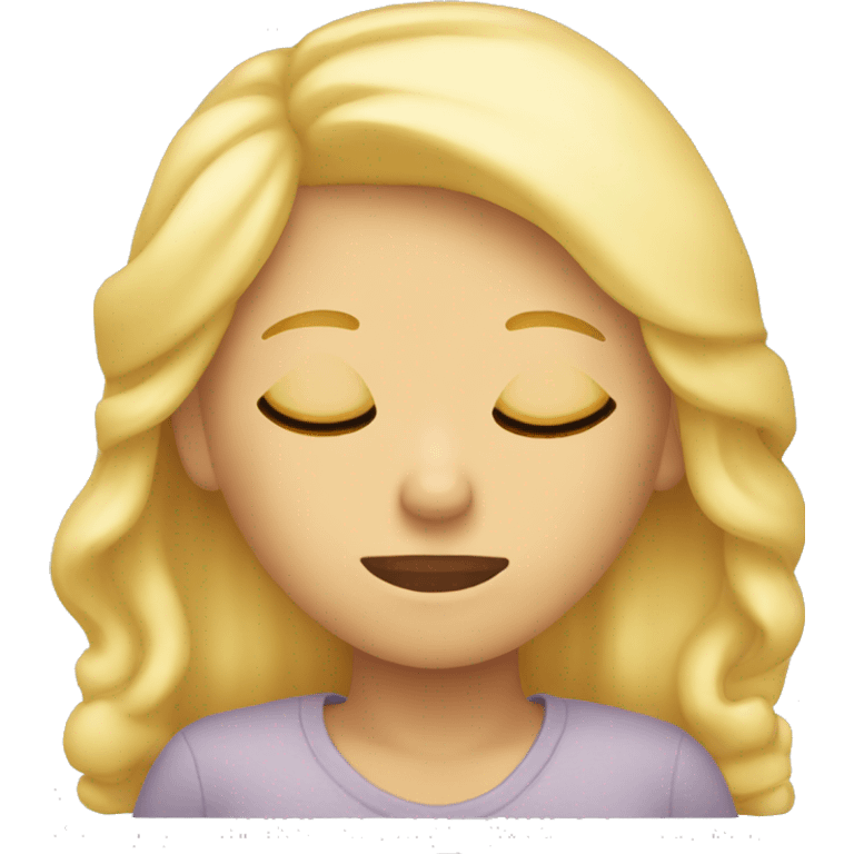 blond wonne sleeping emoji