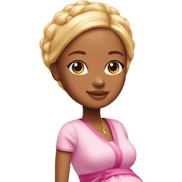 Pregnant barbie in labor emoji