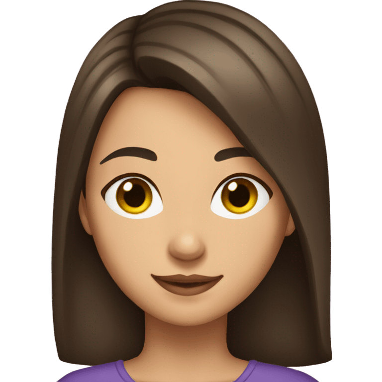 Brunette girl victory emoji