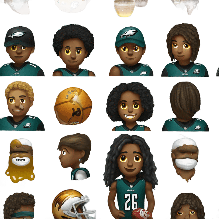 Eagles player number 26 with honey dripped  emoji