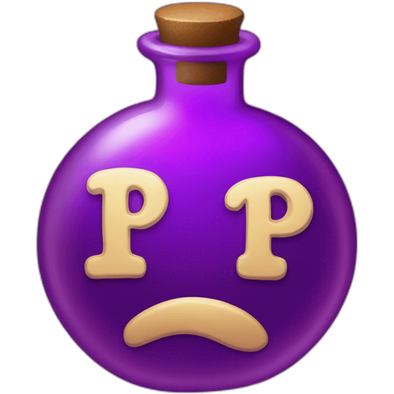 Violet Potion with p letter writed emoji