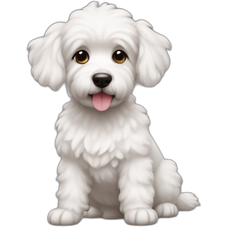 CANICHE WHITE cute emoji