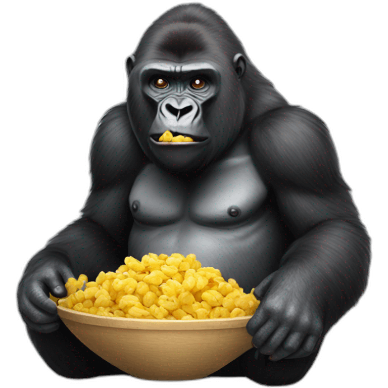 gorilla-eating emoji