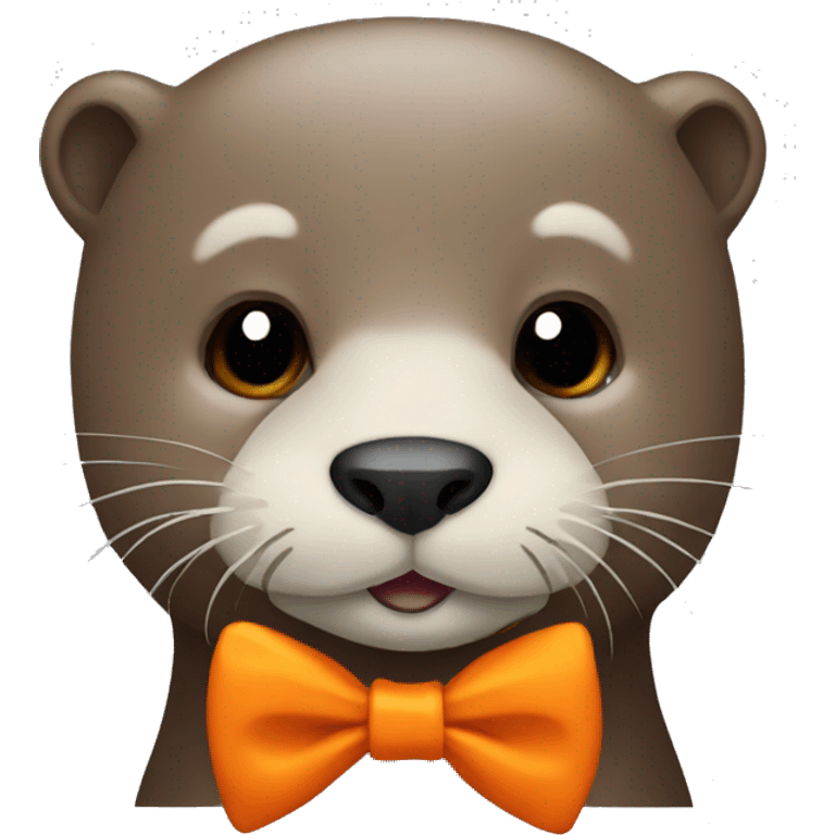 otter with a orange bow tie  emoji