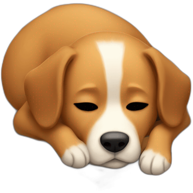 Dog sleeping on roof emoji