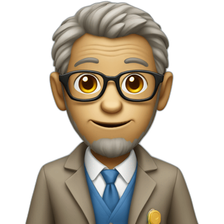 Monkey professor on vacation emoji