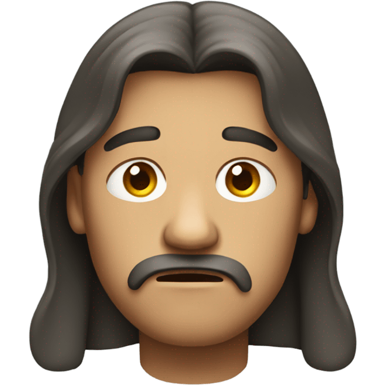 Disappointed man with long hair  emoji