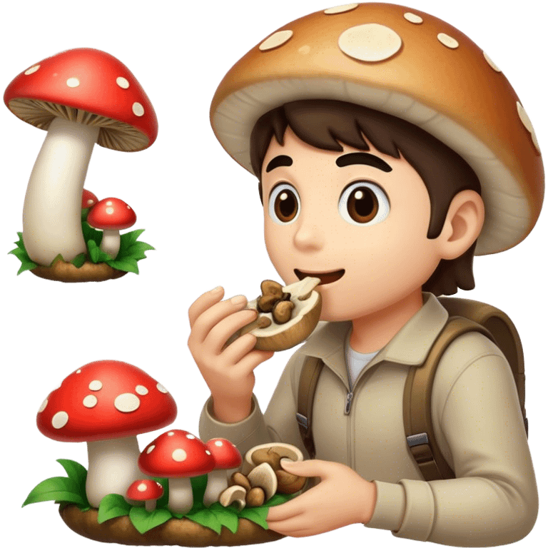 Jordan eating mushrooms emoji