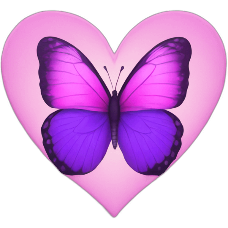 heart pink purple butterfly emoji