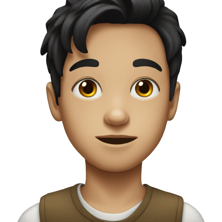 portrait of a boy with black hair emoji