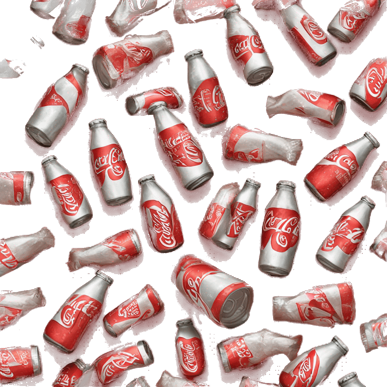 coca cola emoji with a lot of sugar around it emoji