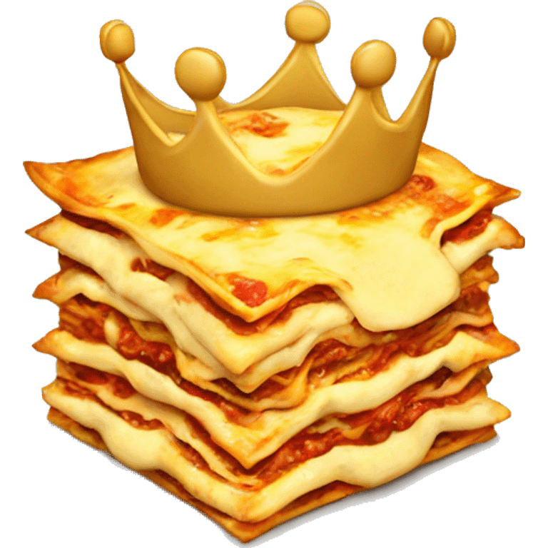 Lasagna with a crown  emoji