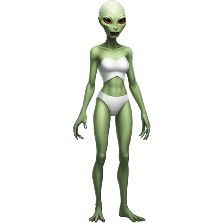 a Reptilian alien white woman, full body emoji