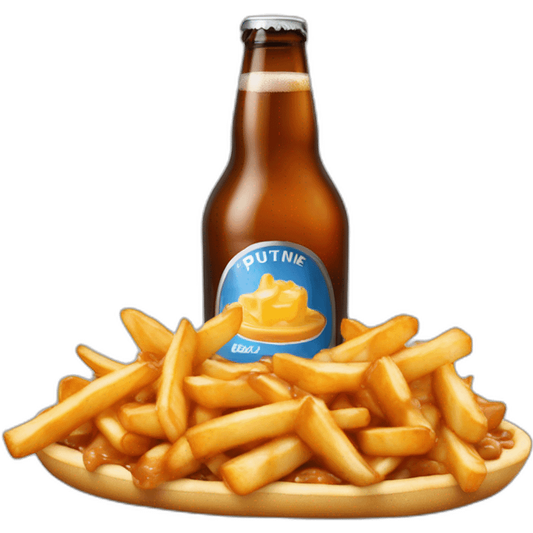 Poutine boit une bier emoji