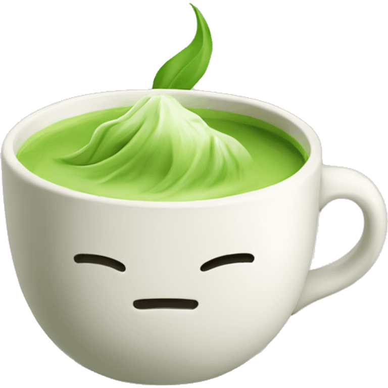 Aesthetic matcha cup emoji