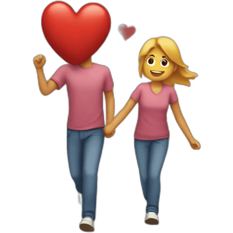 Corazón caminando emoji