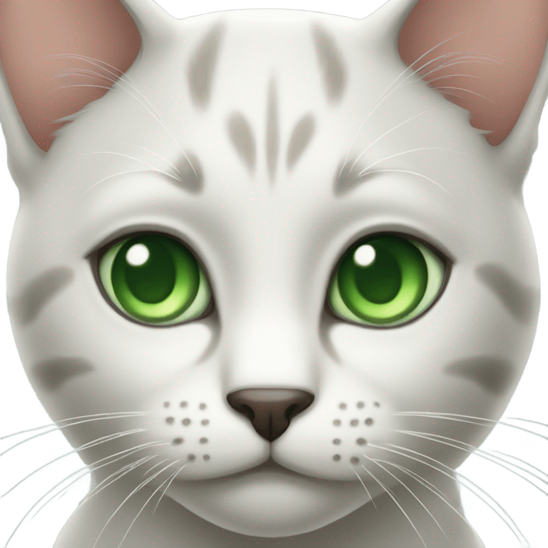 Cat with green eye  emoji