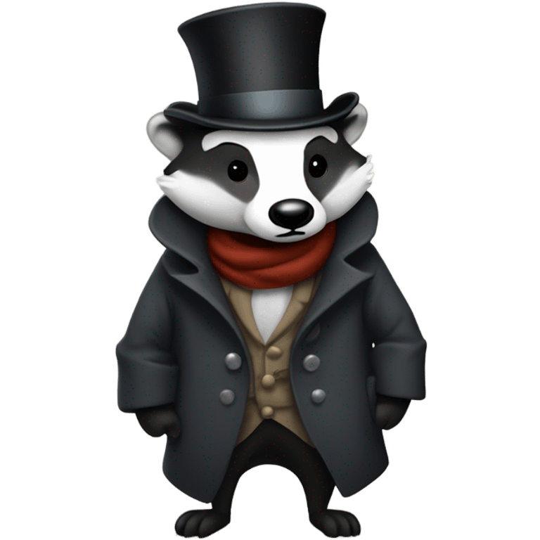 sleepy badger in scrooge outfit emoji